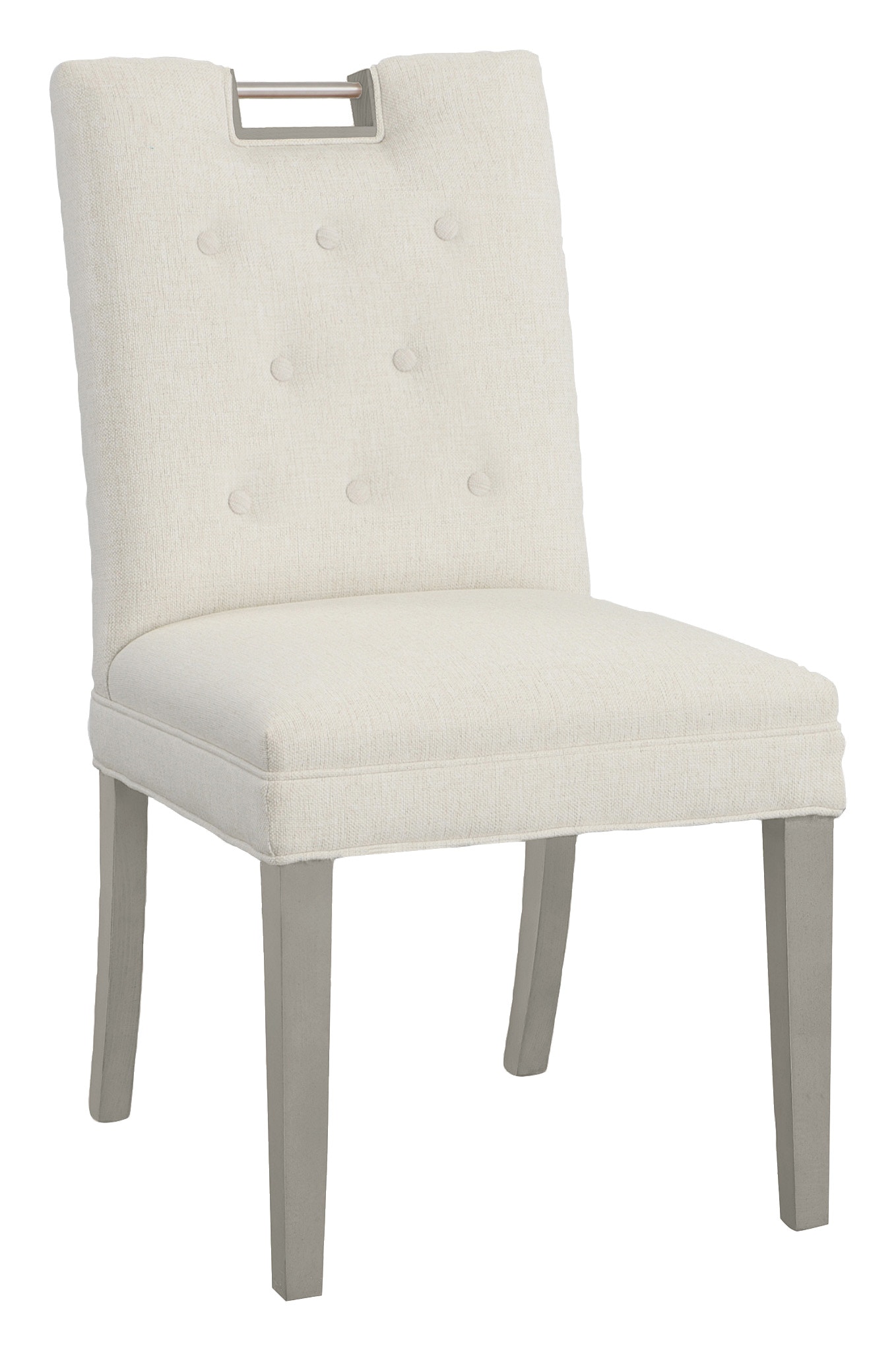 Fairfield Chair Company Nickel Metal Pull Short Button Back Side Chair 1262-05-S