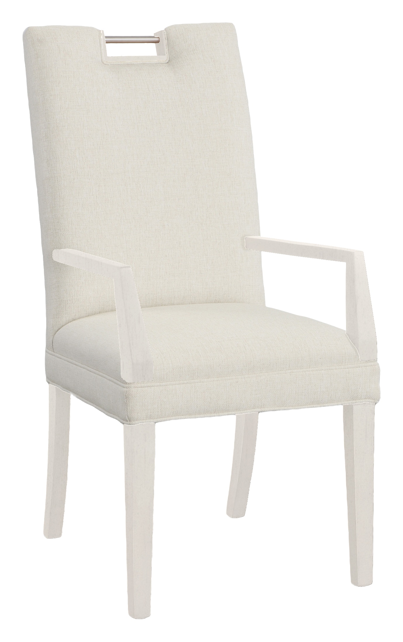 Fairfield Chair Company Nickel Metal Pull Tall Back Arm Chair 1264-04-L
