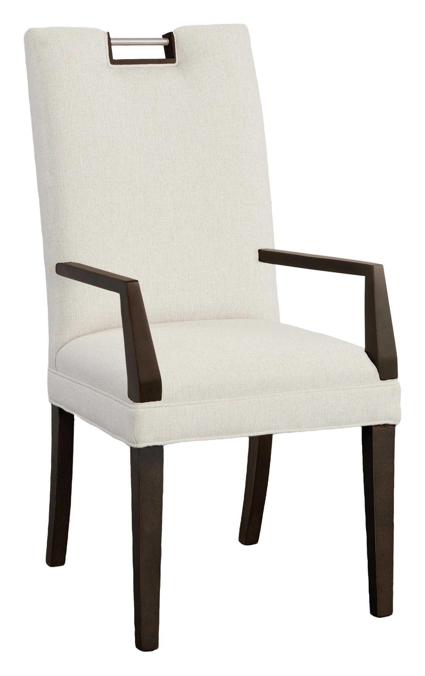 Fairfield Chair Company Nickel Metal Pull Tall Back Arm Chair 1264-04-T