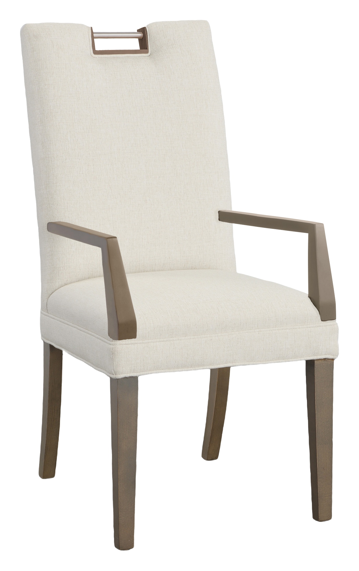 Fairfield Chair Company Nickel Metal Pull Tall Back Arm Chair 1264-04