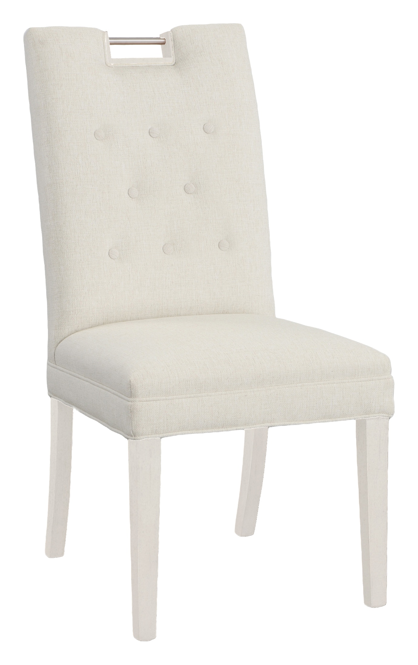 Fairfield Chair Company Nickel Metal Pull Tall Button Back Side Chair 1266-05-L