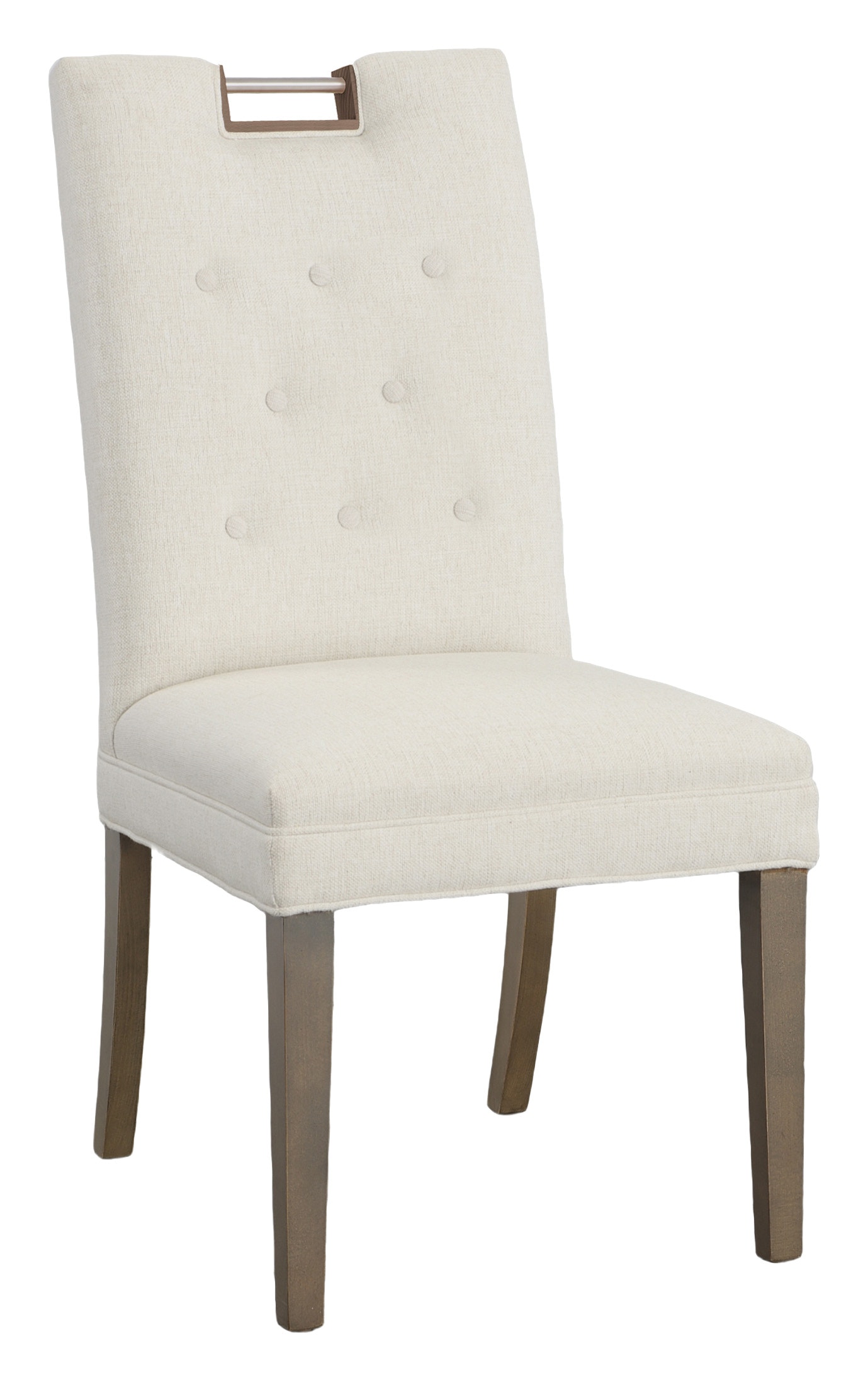 Fairfield Chair Company Nickel Metal Pull Tall Button Back Side Chair 1266-05-M