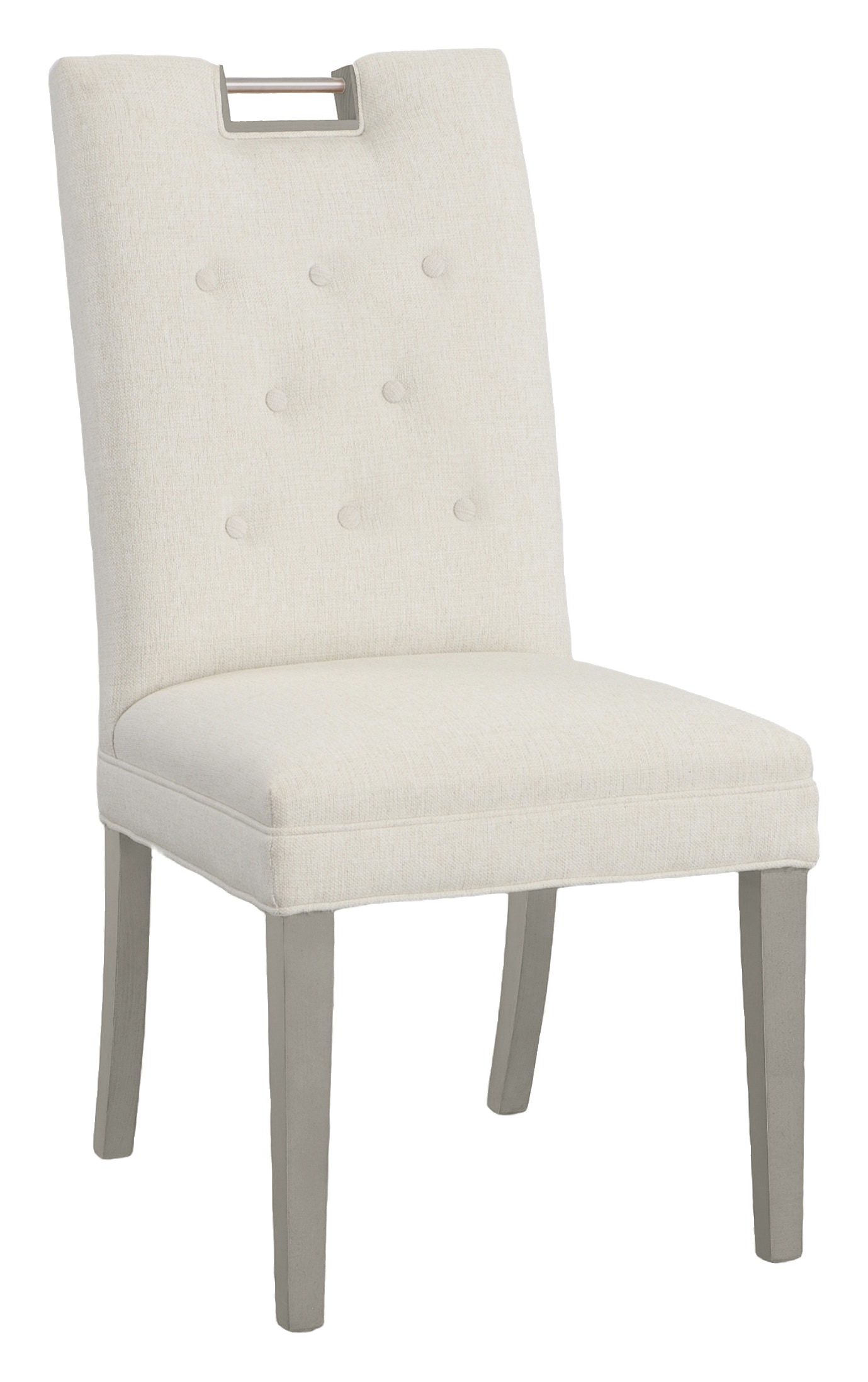 Fairfield Chair Company Nickel Metal Pull Tall Button Back Side Chair 1266-05-S