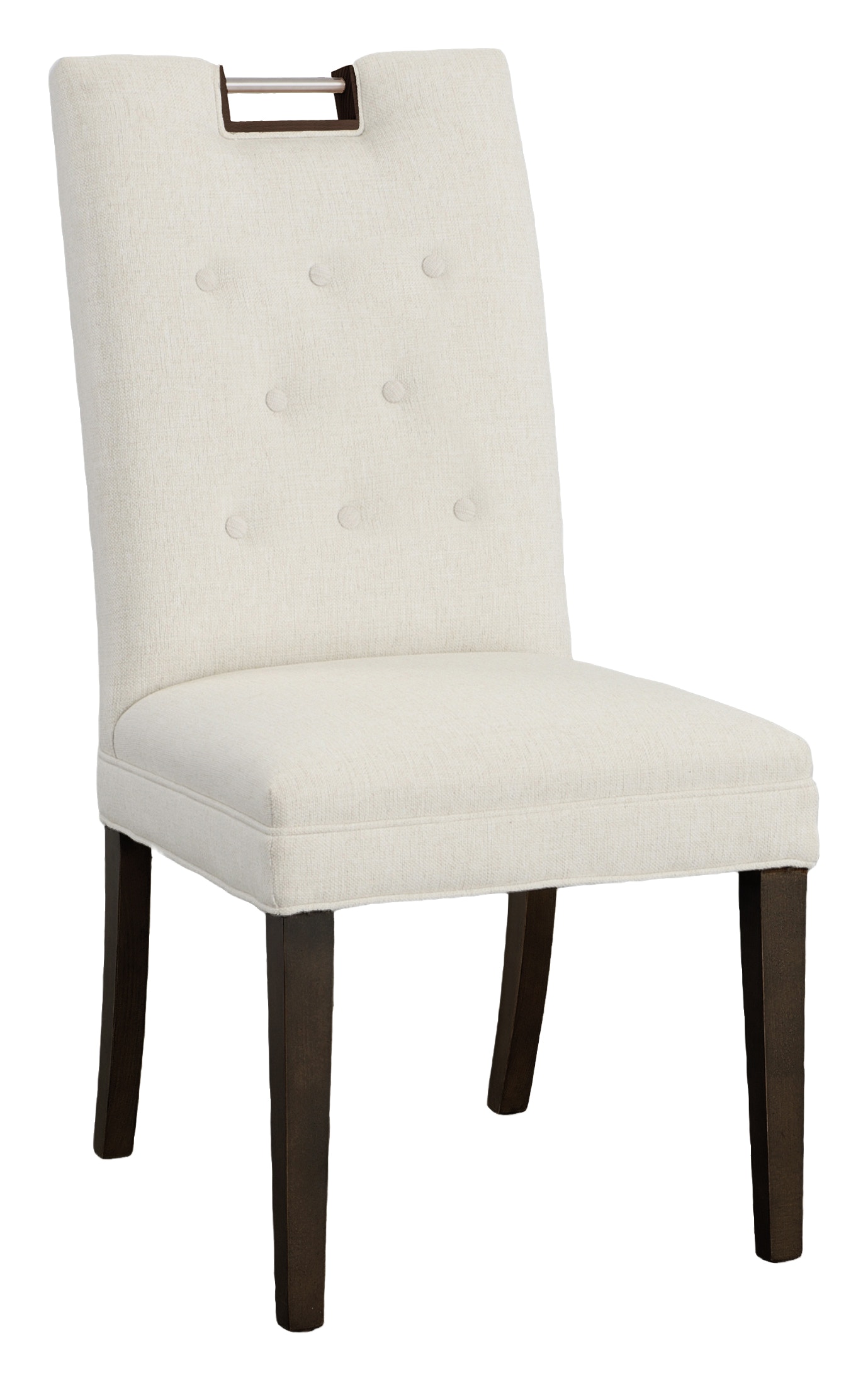 Fairfield Chair Company Nickel Metal Pull Tall Button Back Side Chair 1266-05-T