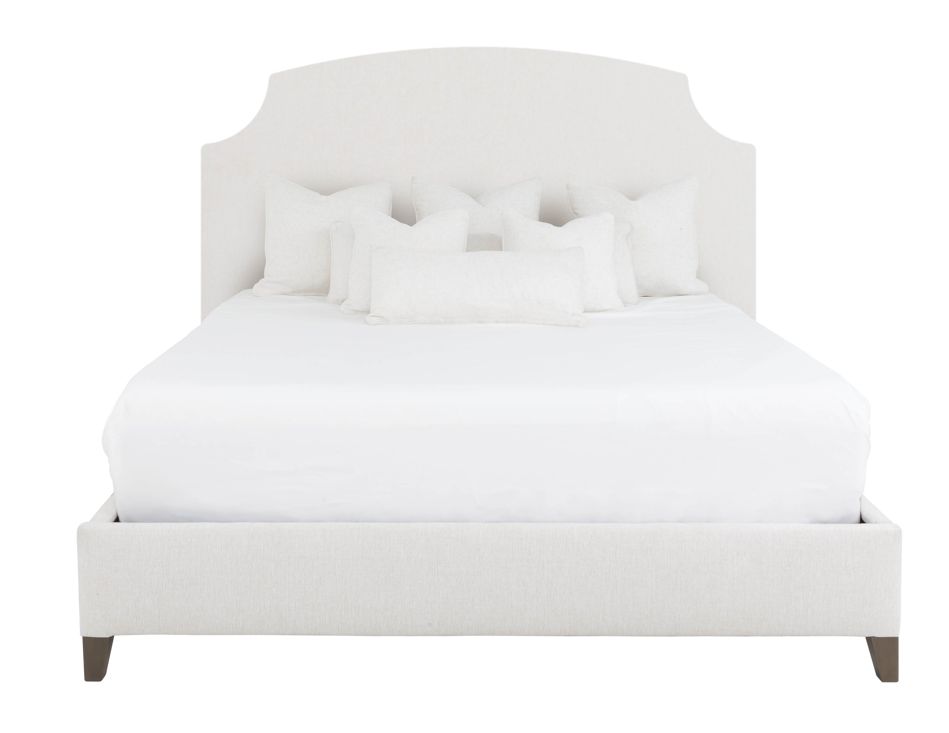  Arched Scalloped Plain King Bed 