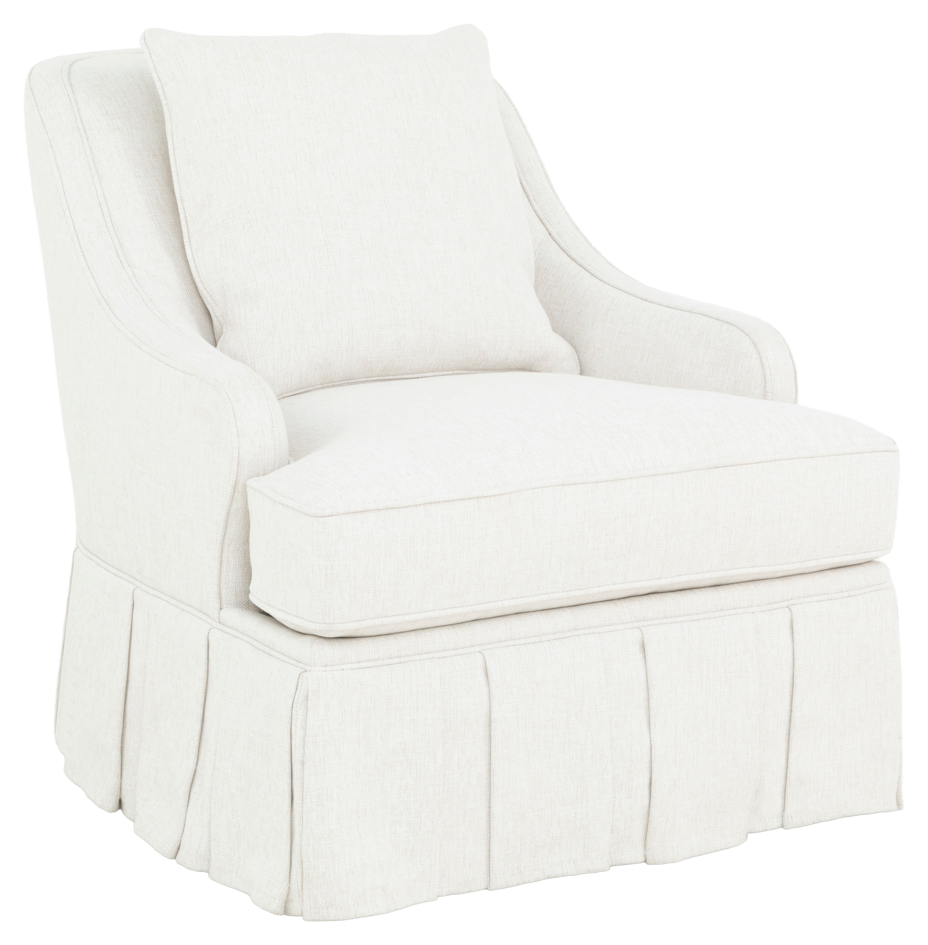  Avery Pleated Skirt Swivel Chair 2211-31