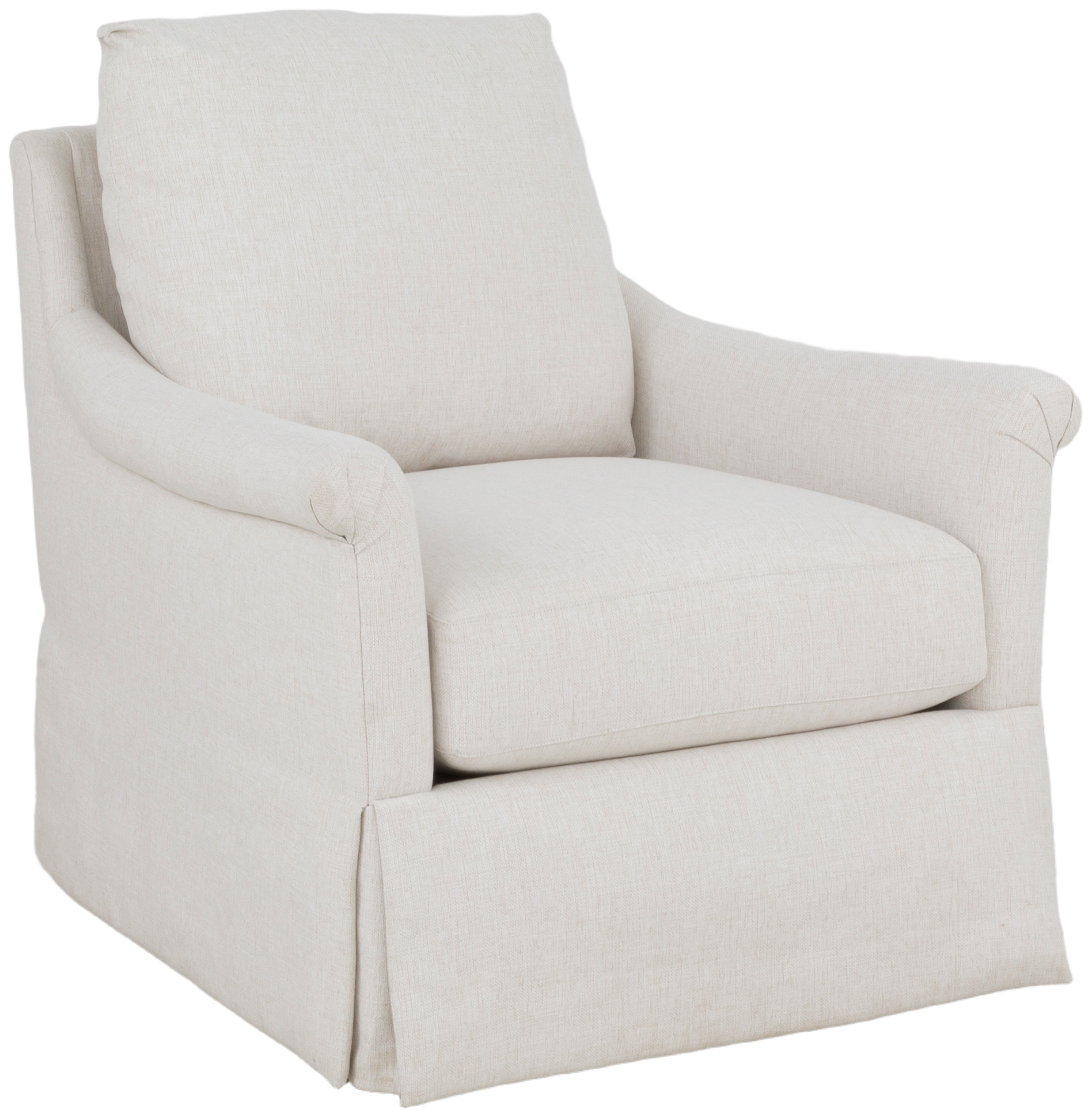  Olivia Rolled Pleated Arm Skirted Lounge Chair 2730-01-W