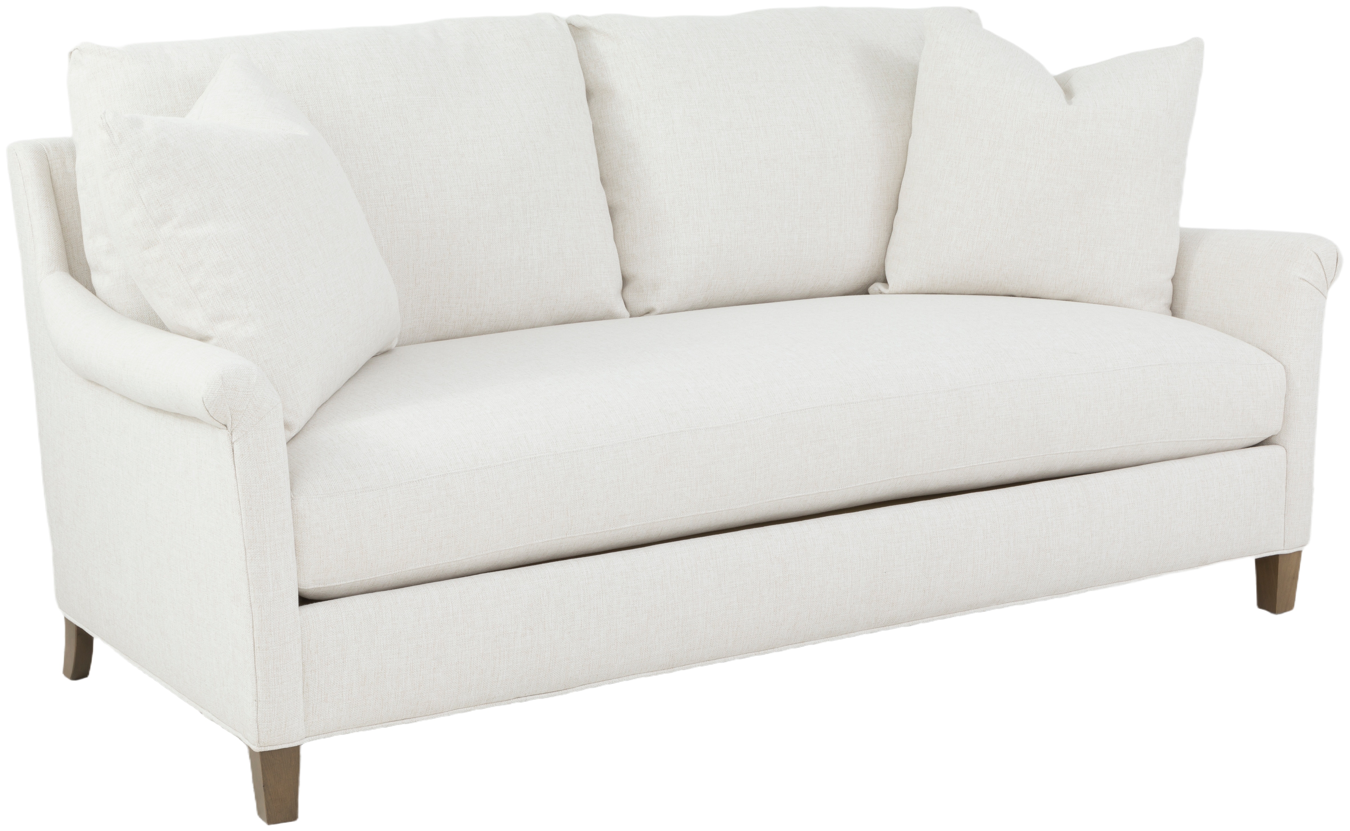  Olivia 80 Inch Rolled Pleated Arm Sofa 2732-80