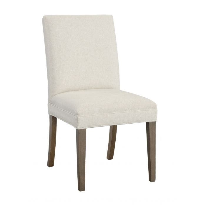  Straight Short Back Leather Dining Chair 