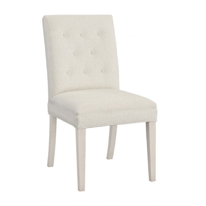  Straight Short Back Leather Dining Chair 