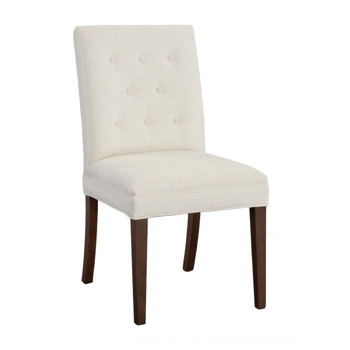  Straight Short Back Leather Dining Chair 