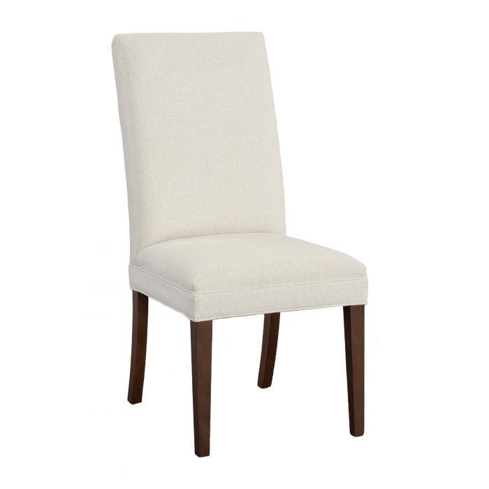  Straight Tall Back Leather Dining Chair 