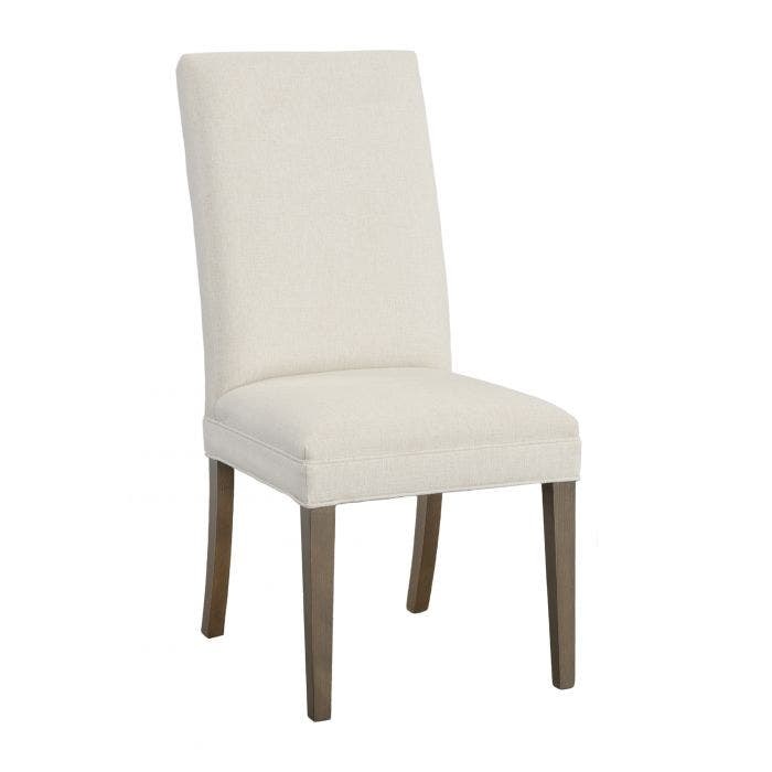  Straight Tall Back Leather Dining Chair 