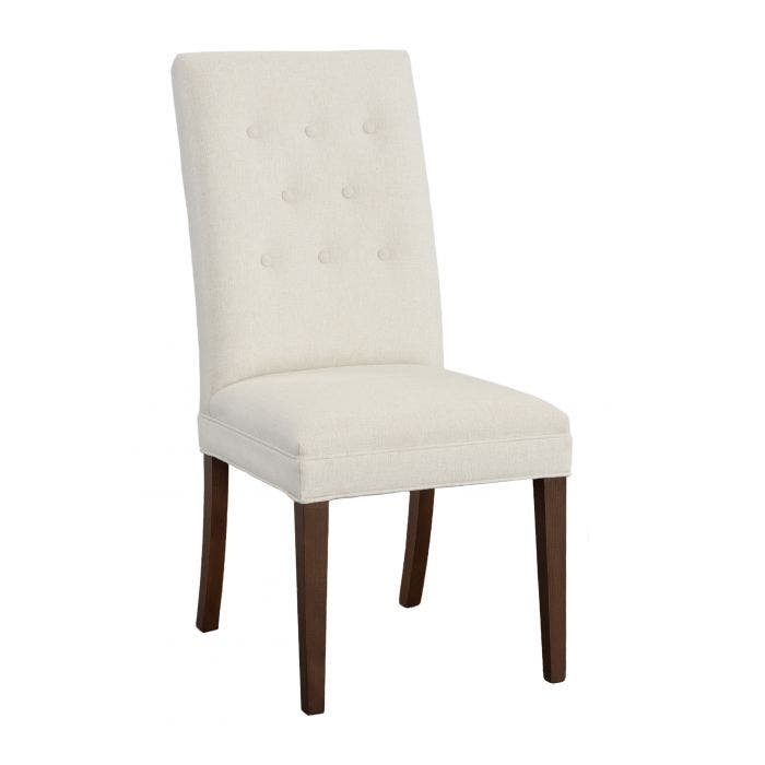  Straight Tall Back Leather Dining Chair 