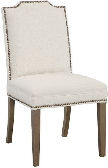 Fairfield Chair Ava Linen King Louis Back Side Chair in Brown