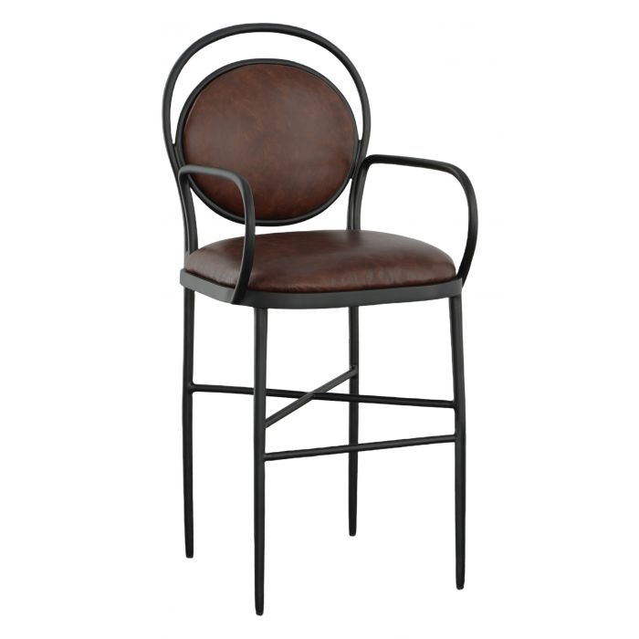  Warner Leather Bar Stool 