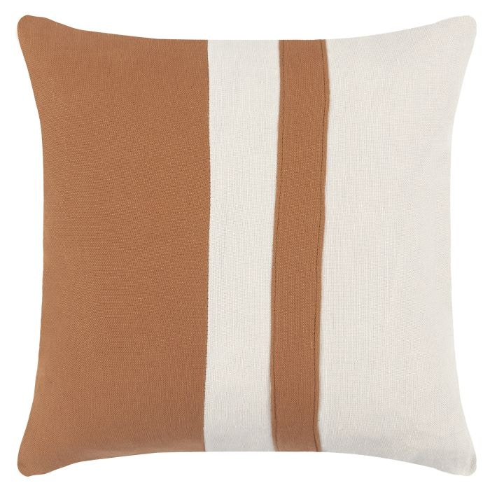 Fairfield Chair Company Decorative Pillows and Blankets Cream and Terracotta Linen Throw Pillow