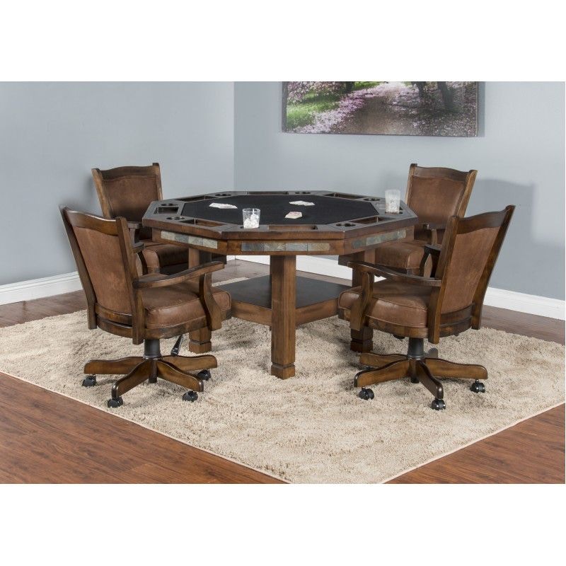 Sunny Designs Bar And Game Room Santa Fe Game And Dining Table