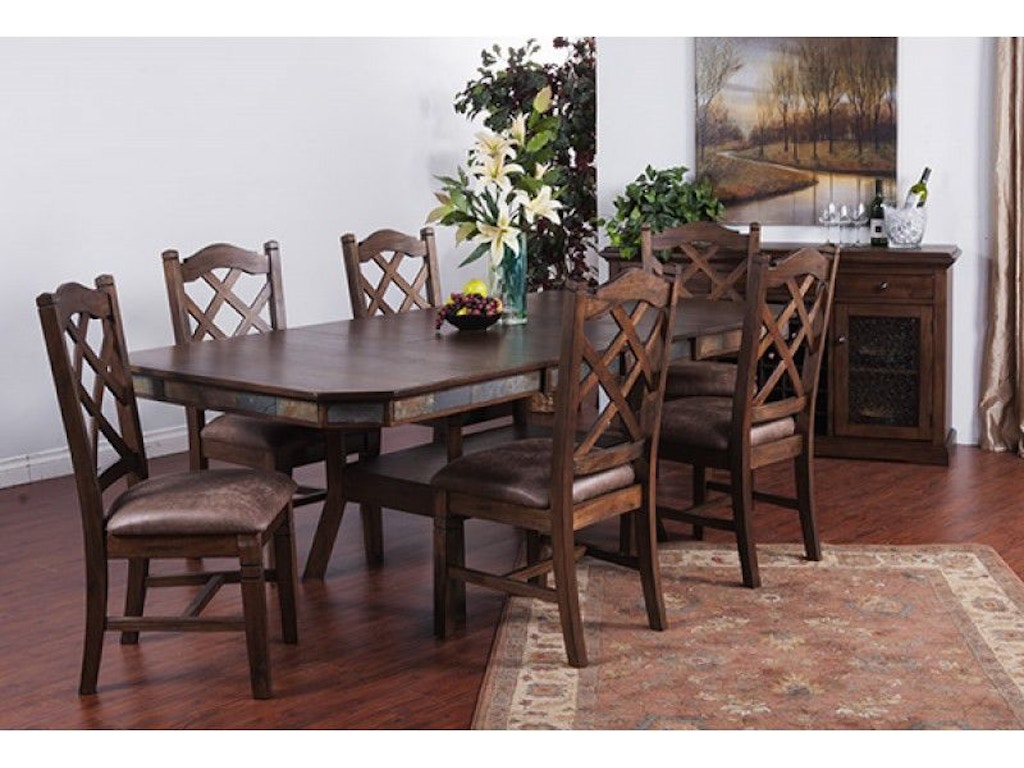 Sunny Designs Dining Room Savannah Adj Height Dining Table With