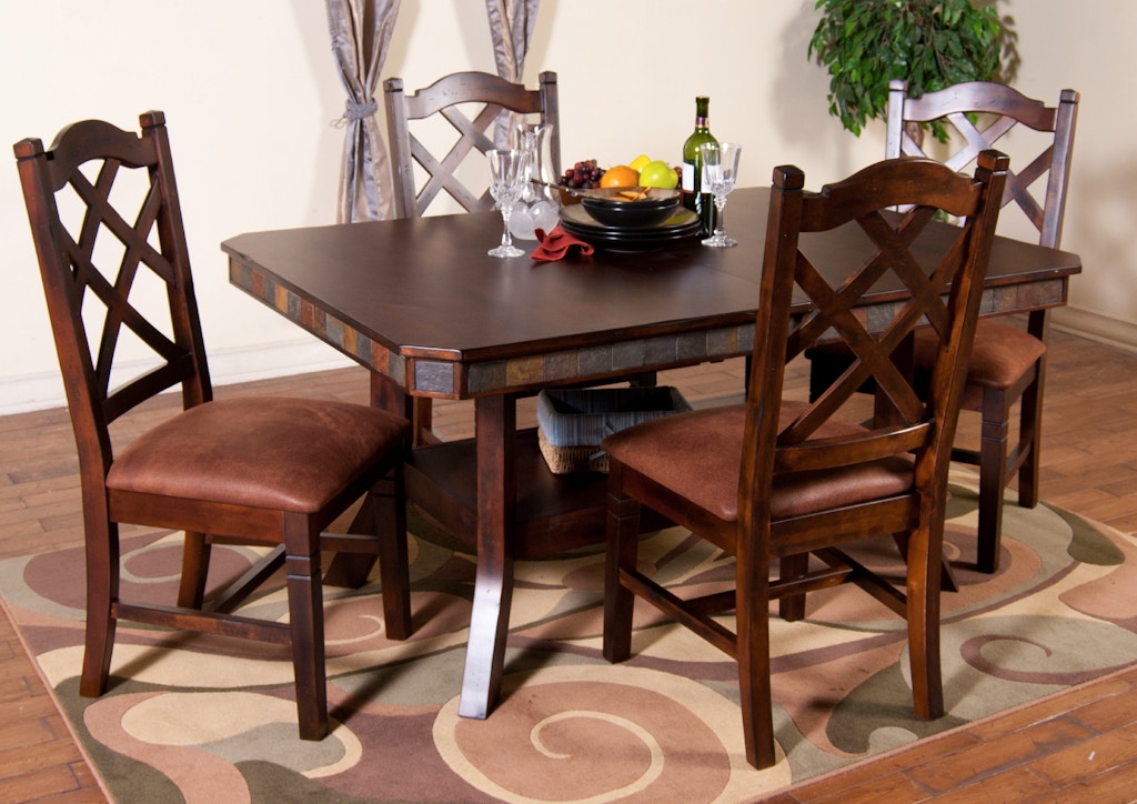 Sunny Designs Dining Room Santa Fe Adj Height Dining Table With
