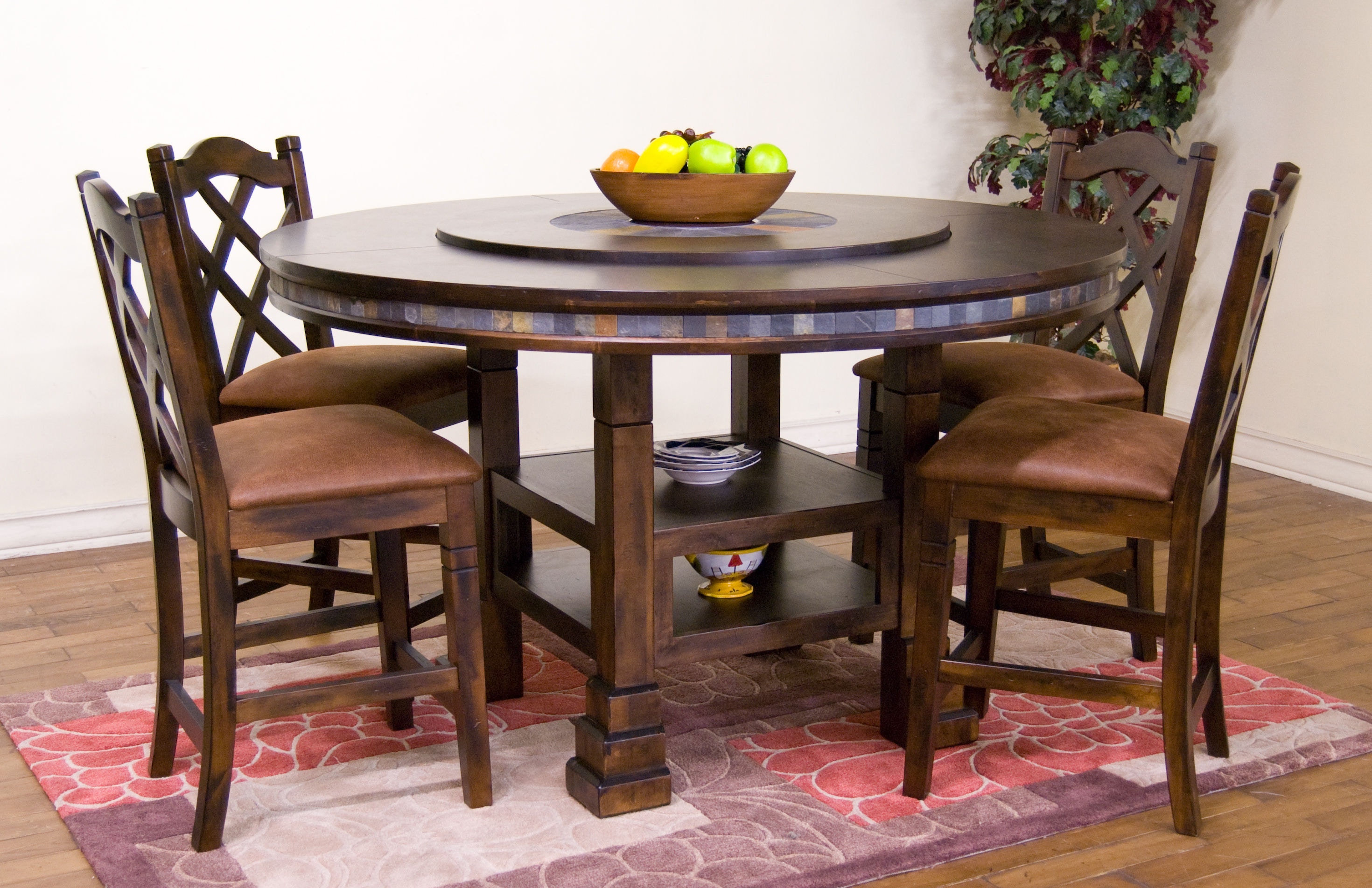 Round Dining Room Table With Lazy Susan