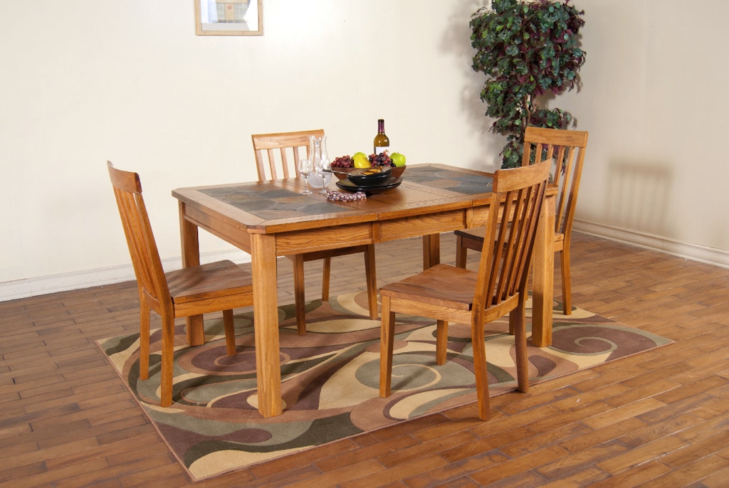 Sunny Designs Dining Room Sedona Extension Table With Slate Top 1273ro