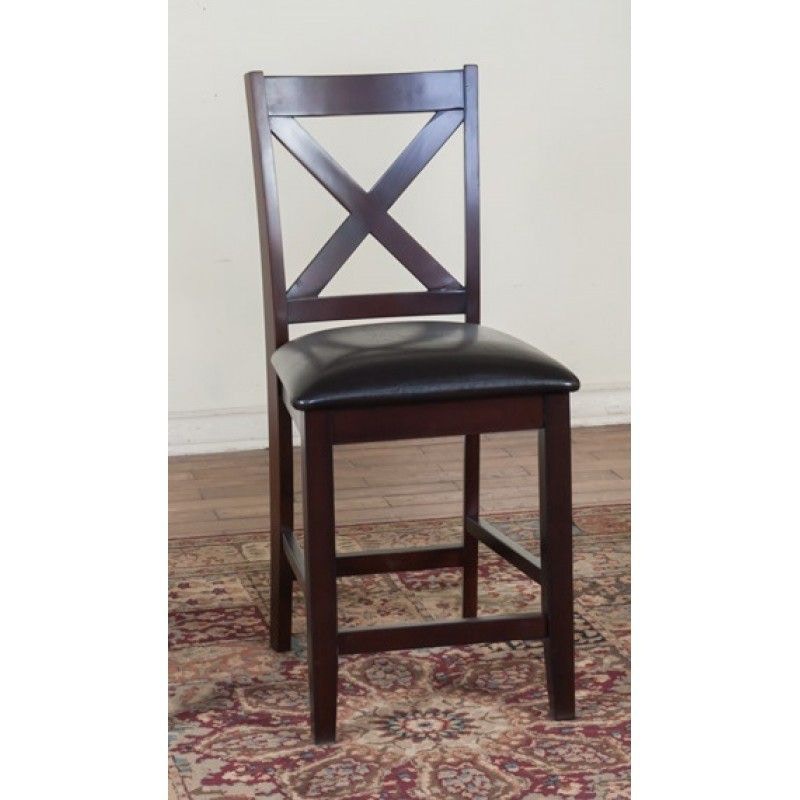 Sunny Designs Bar And Game Room Espresso Crossback 24 Barstool 1889e 24 China Towne Furniture