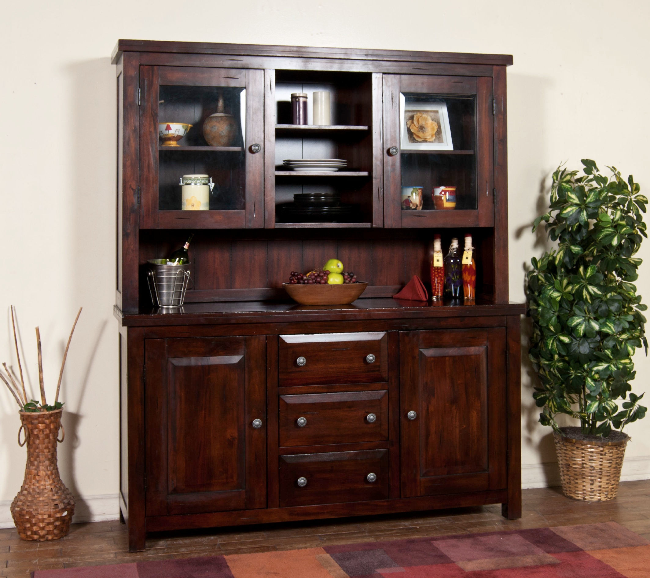 Sunny Designs Dining Room Vineyard Buffet And Hutch 2428RM - Hatch ...