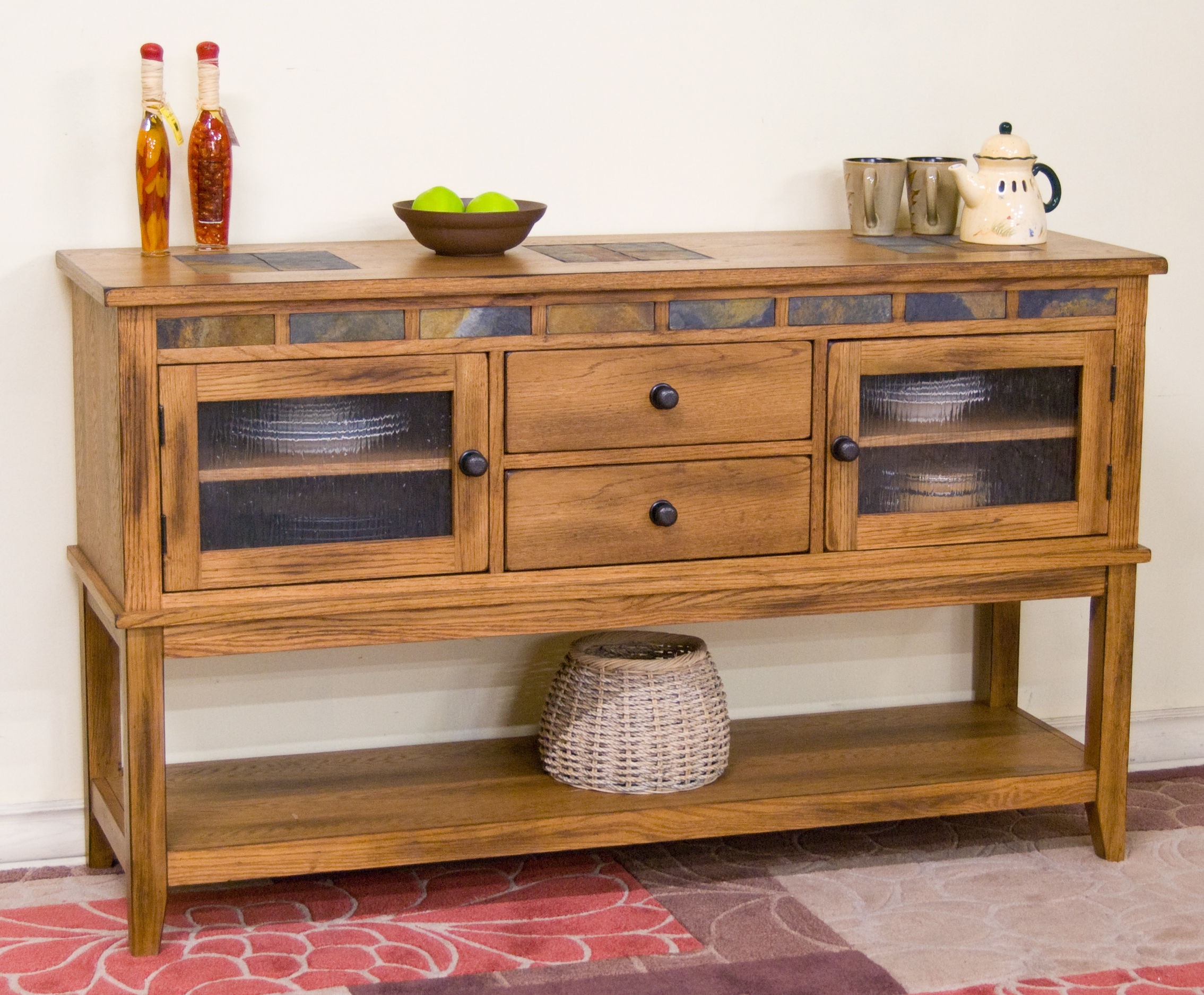 Sunny Designs Dining Room Sedona Server With 2 Drawers 2446ro D Evans Furniture Galleries