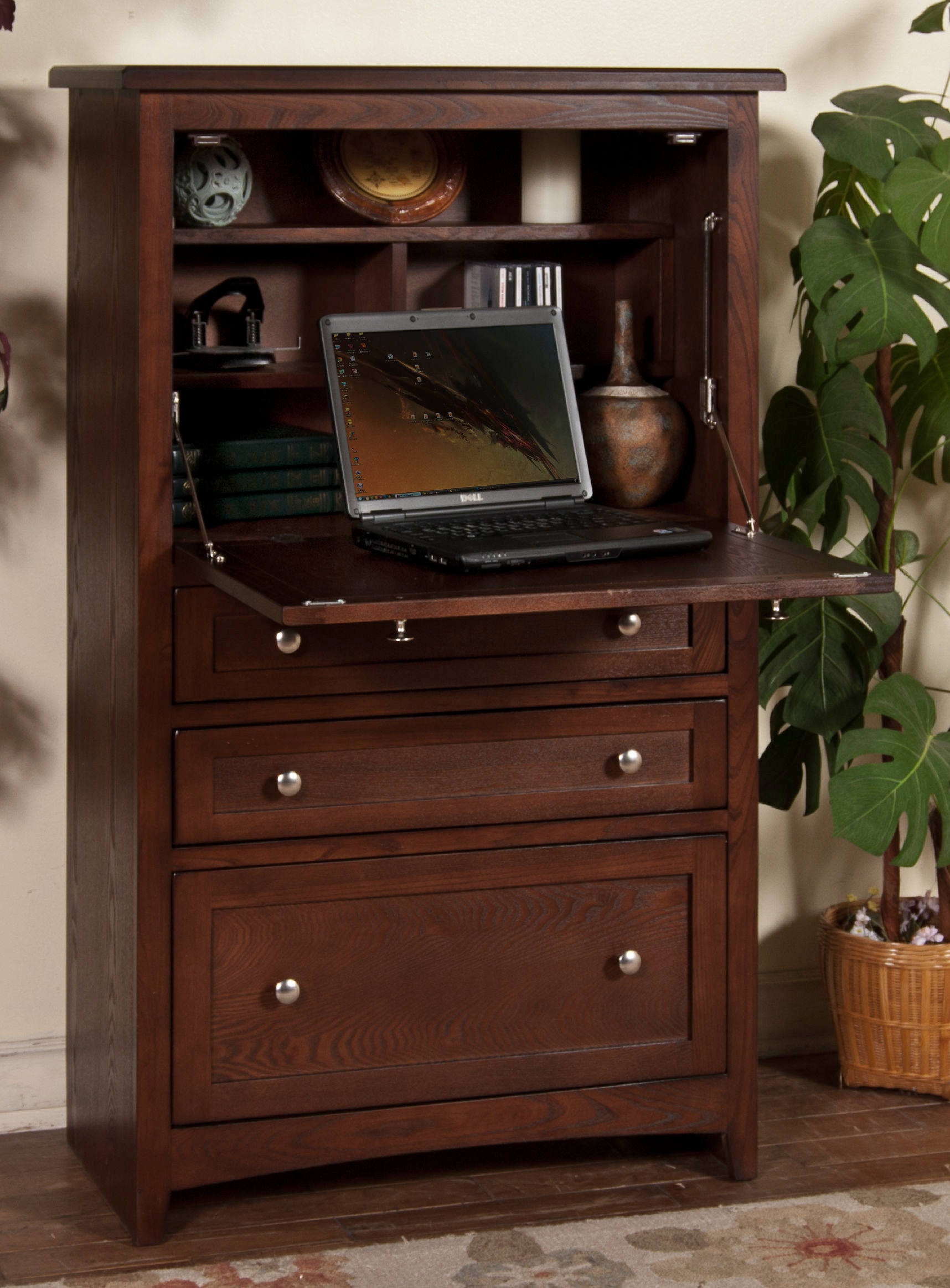 Sunny Designs Home Office Cappuccino Laptop Armoire 2849ca