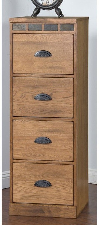 Sunny Designs Home Office Sedona 4 Drawers File Cabinet 2863ro F4