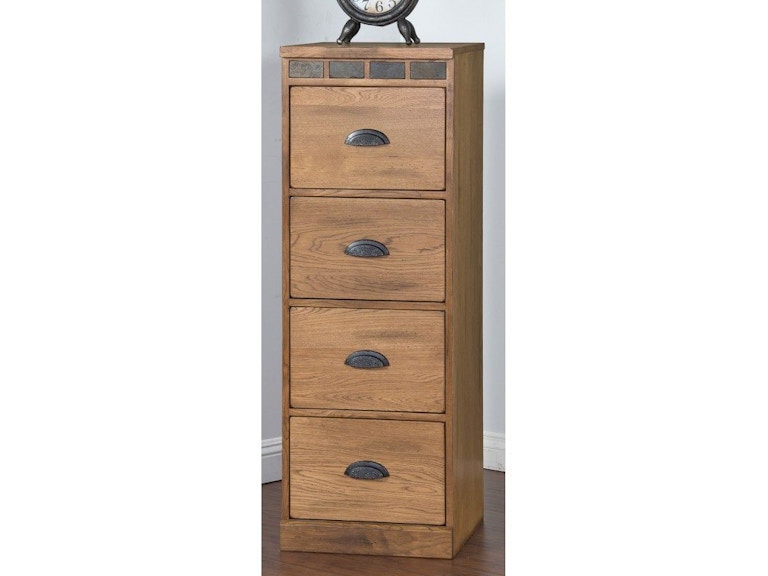 Sunny Designs Home Office Sedona 4 Drawers File Cabinet 2863ro F4 Sedona 4 Drawers File Cabinet 2863ro F4