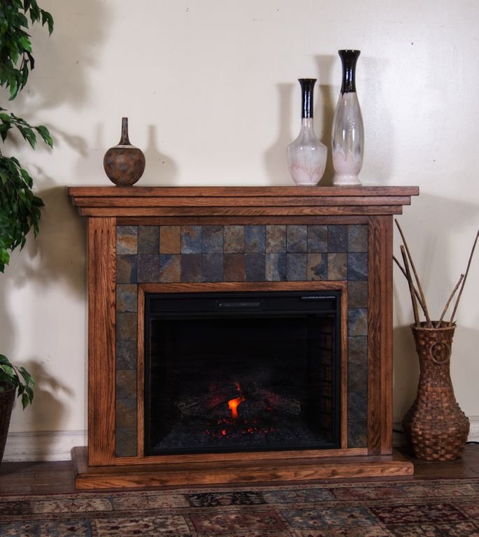 Sunny Designs Dining Room Sedona Fireplace A Console