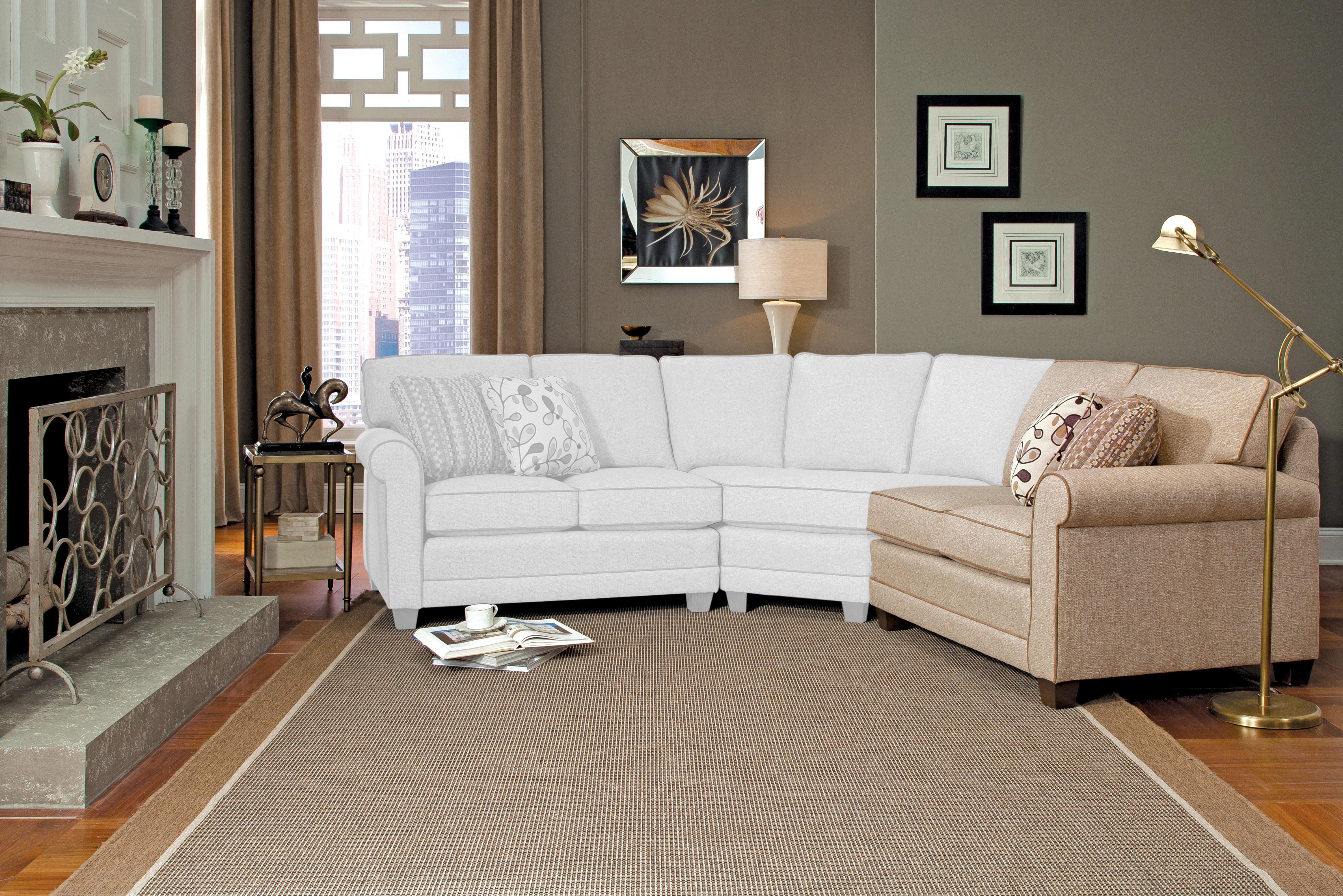 Smith Brothers Living Room RAF Loveseat 36625 Capperella Furniture