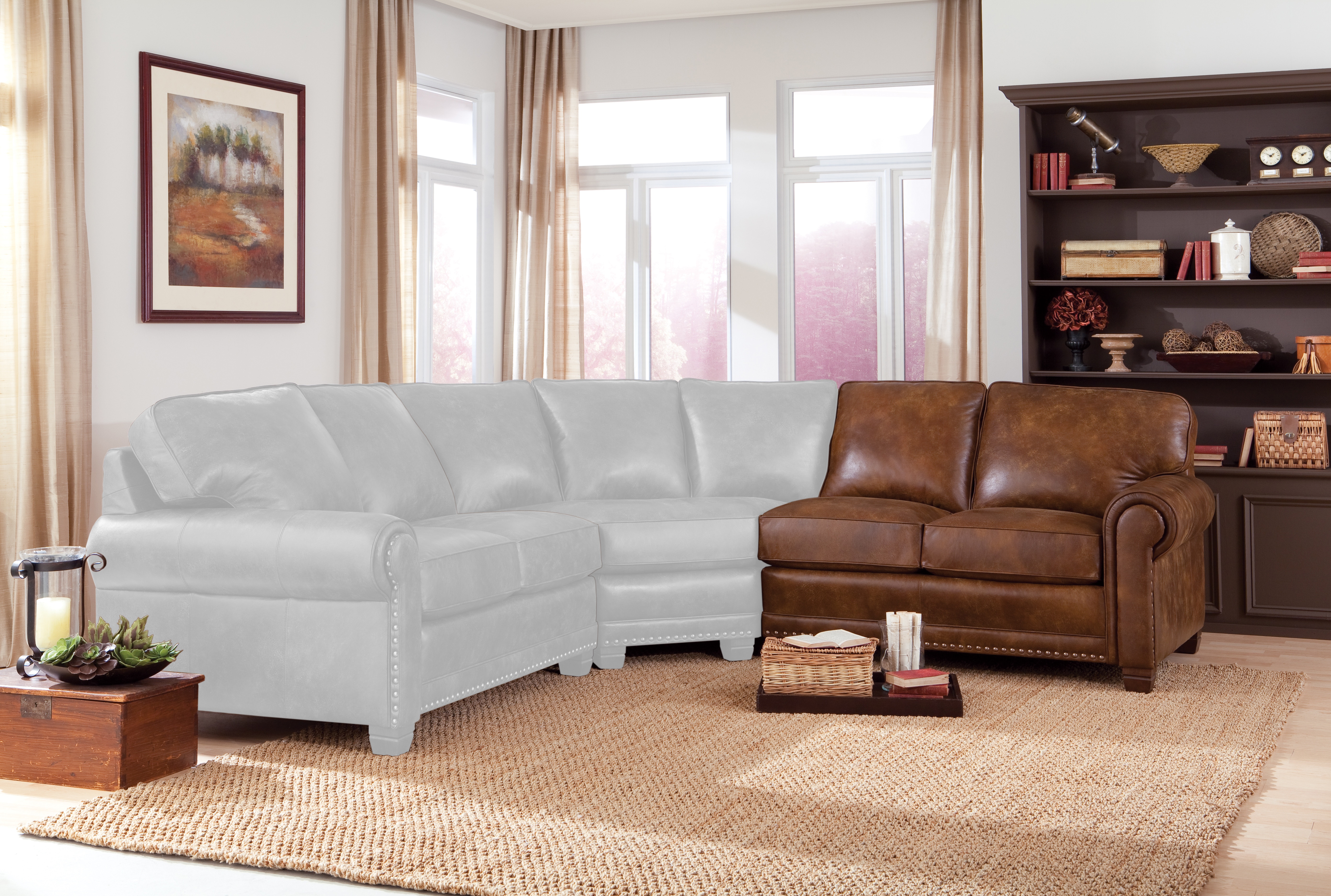 Smith Brothers Living Room RAF Loveseat 39325 Habegger Furniture Inc