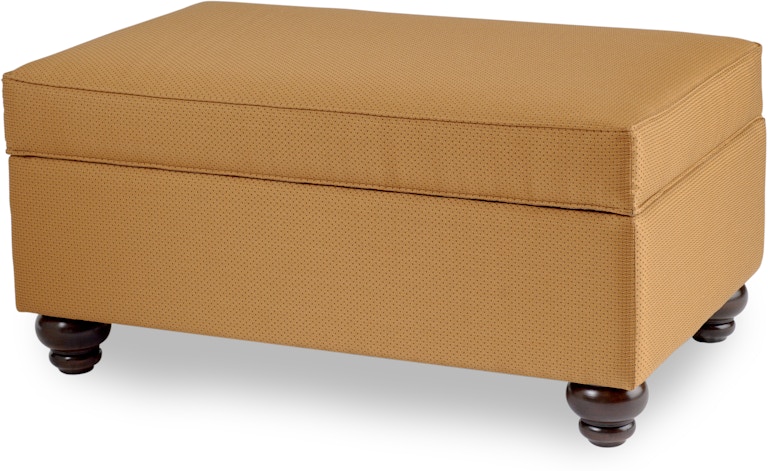 Smith Brothers Storage Ottoman With Turned Leg 900-60
