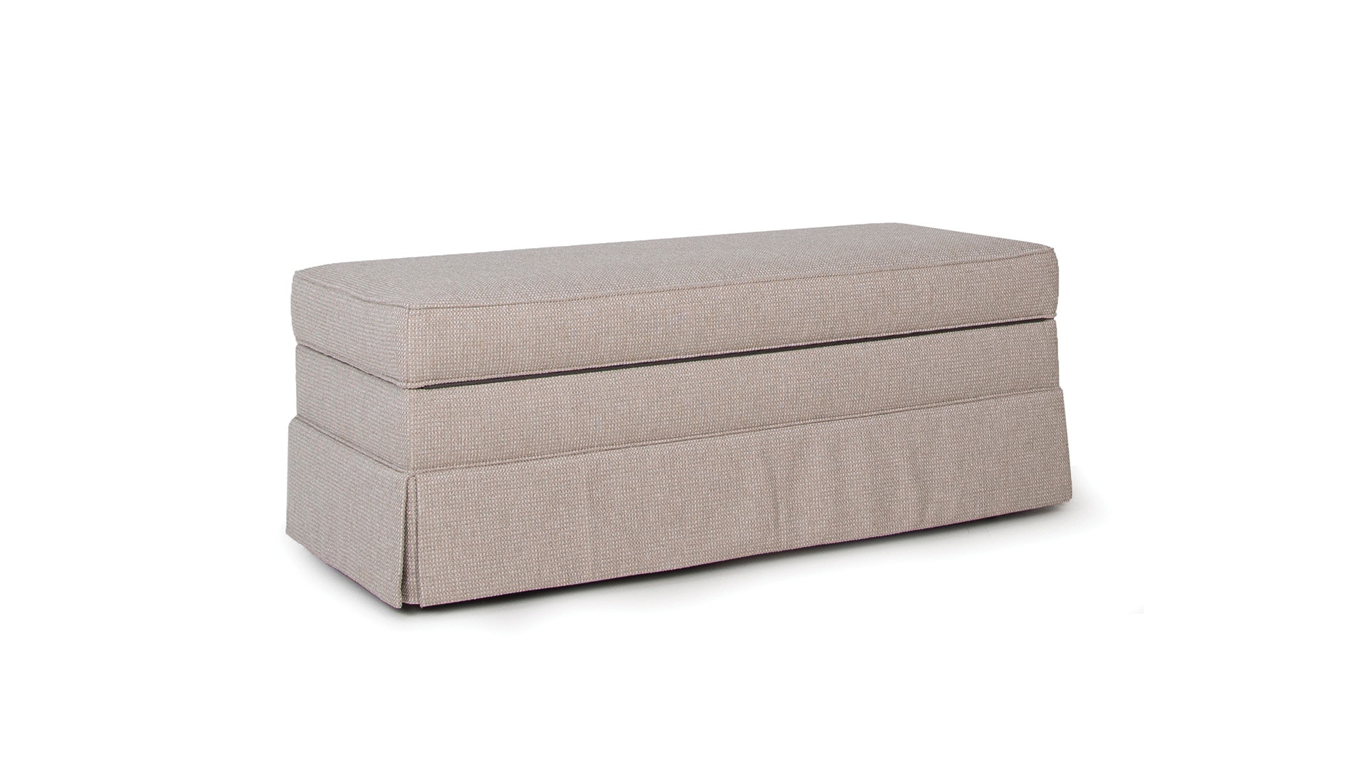 Skirted 2024 storage ottoman