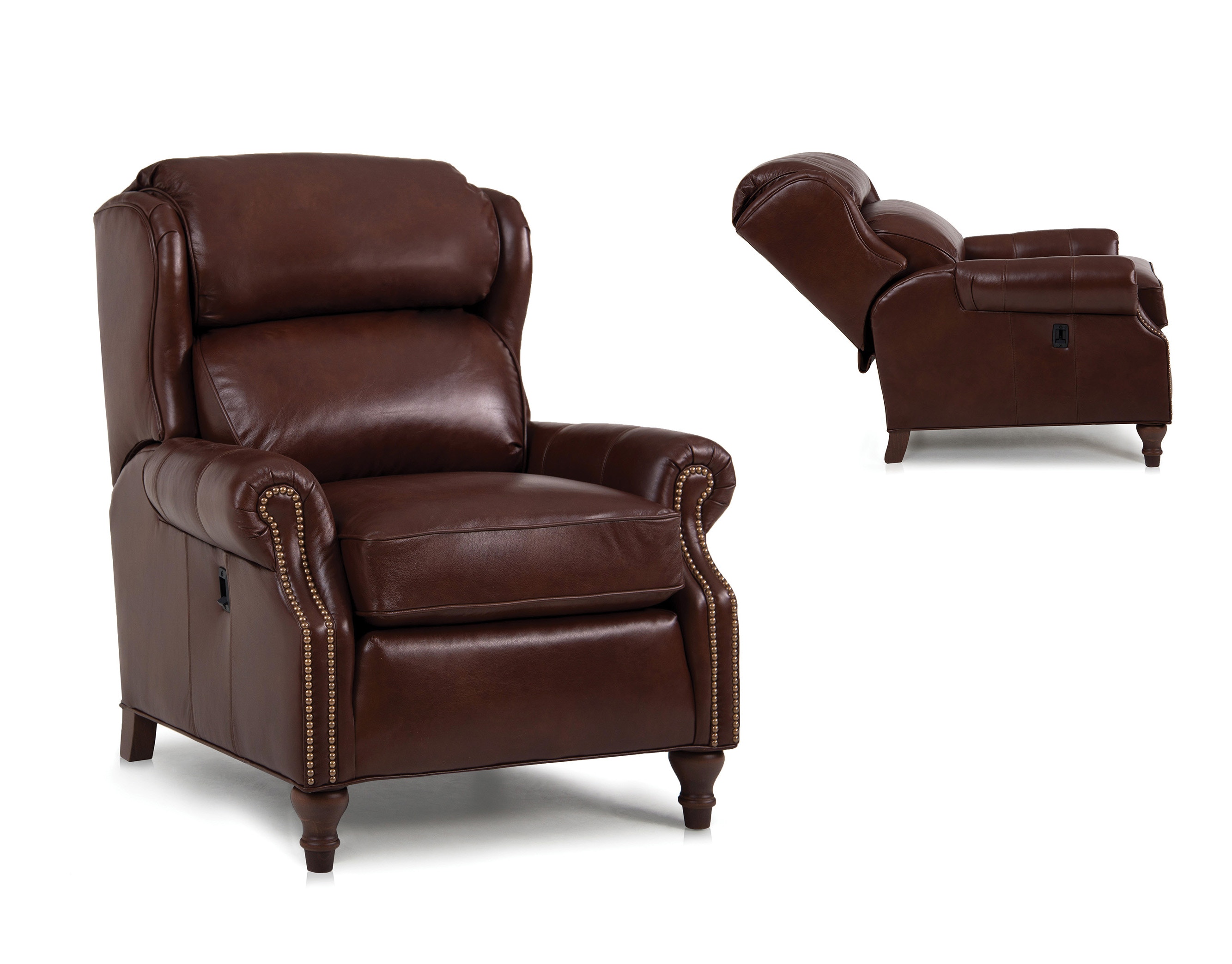 tilt back leather chair