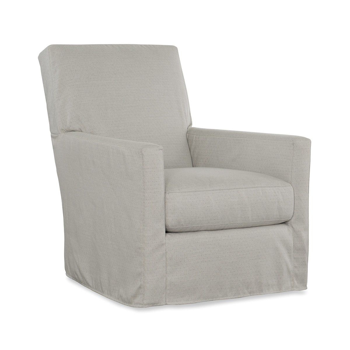 CR Laine Living Room Slipcovered Swivel Chair 177505SWSC Studio 882