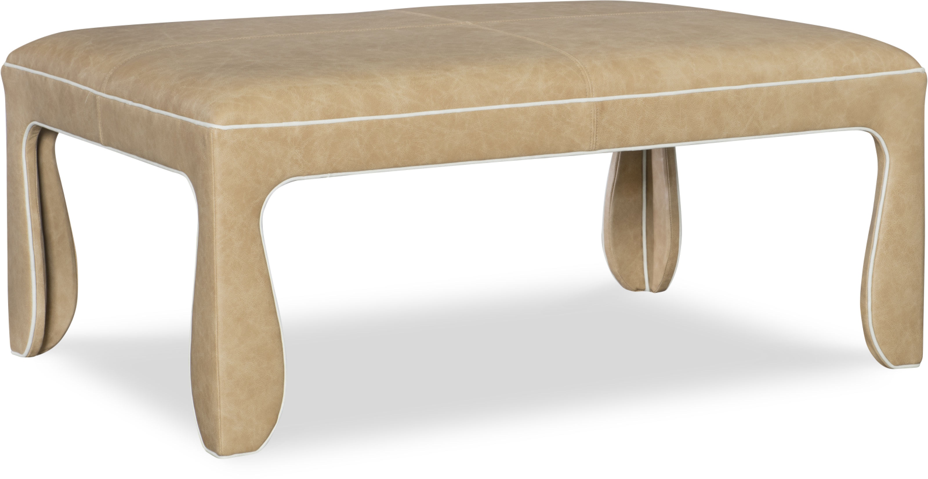 CR Laine Leather Rect Ottoman (47W X 32D) 