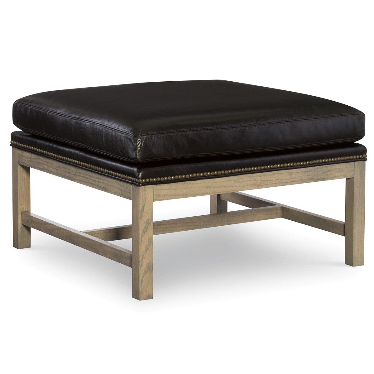 CR Laine Leather Square Ottoman (32W X 32D) L38-07