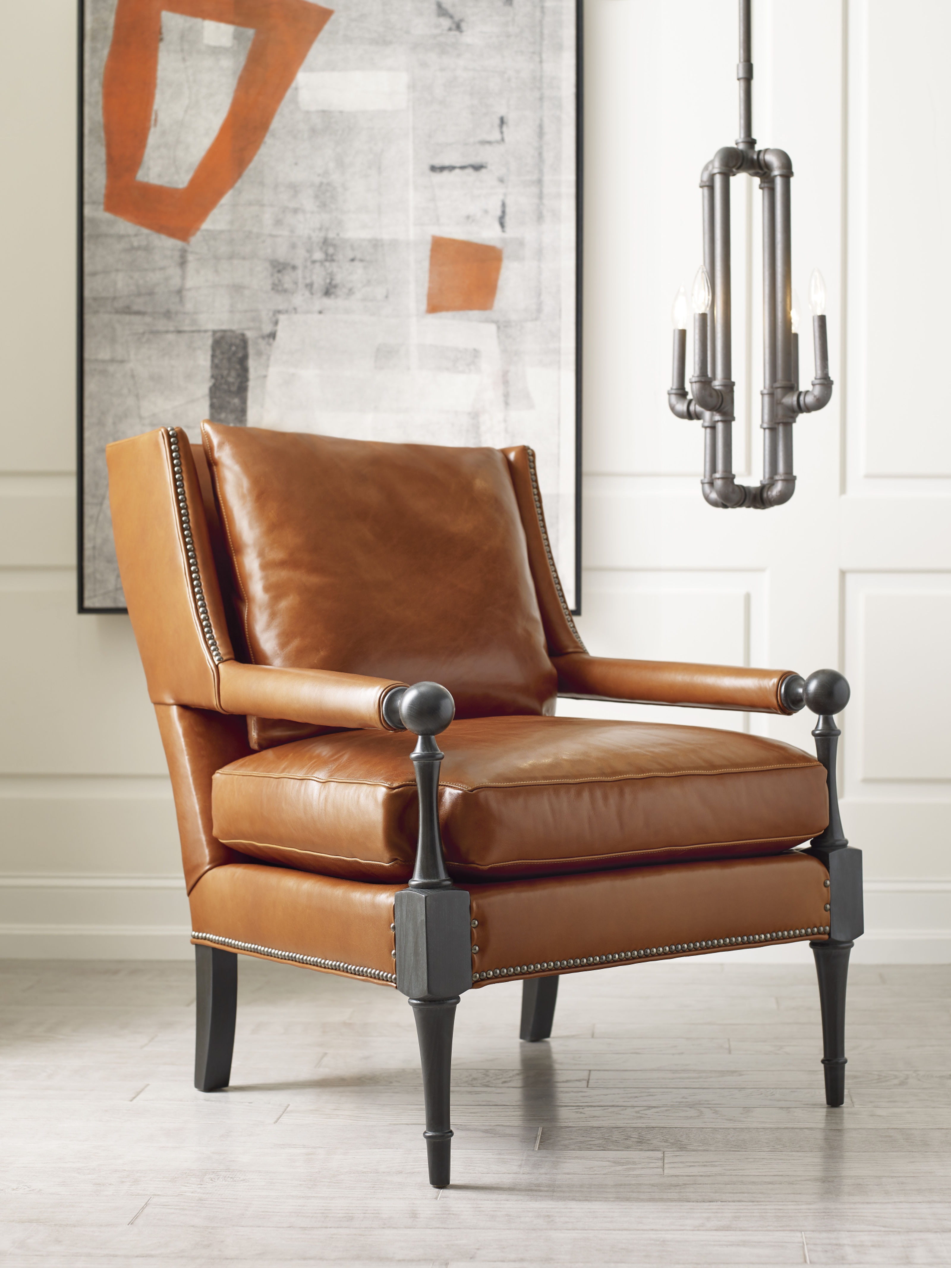 CR Laine Living Room Arm Chairs Brinkley Leather Chair (30.5W