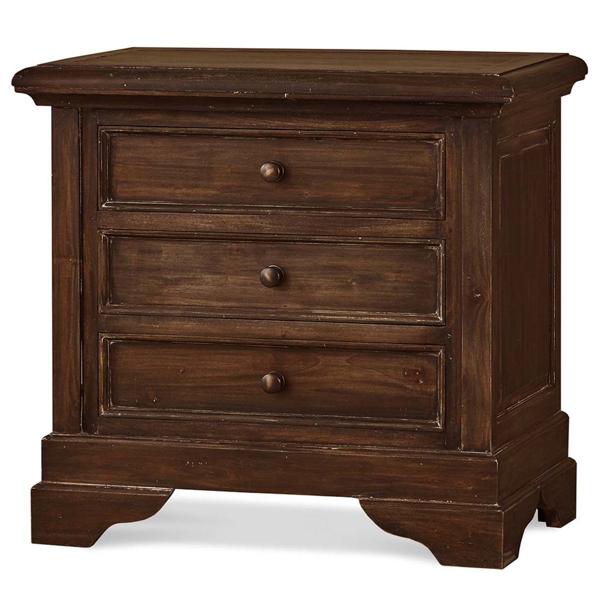 Bramble Bedroom Huntley 3 Drawer Nightstand 26145 Silk Greenery