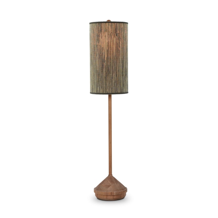 Bramble Bahama Standing Floor Lamp with Ramie Bamboo Shade 28187