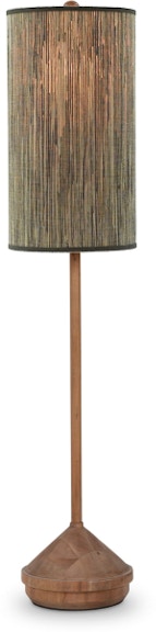 Bramble Bahama Standing Floor Lamp with Ramie Bamboo Shade 28187