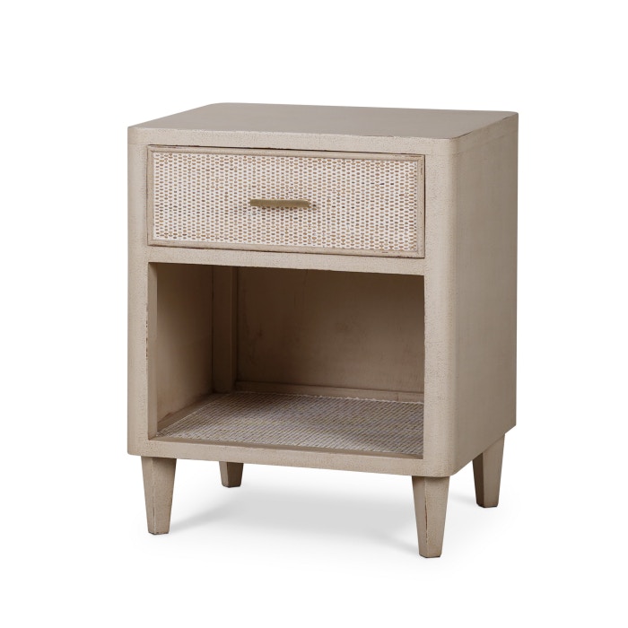 Bramble Lexington 1 Drawer Bedside Table with Rattan 28216