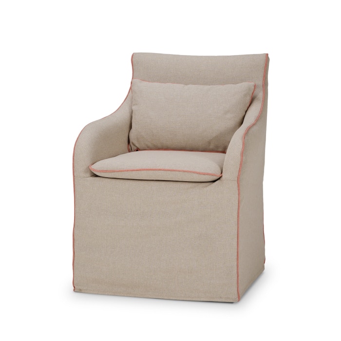 Bramble Elanor Slipcovered Dining Chair with Arms 