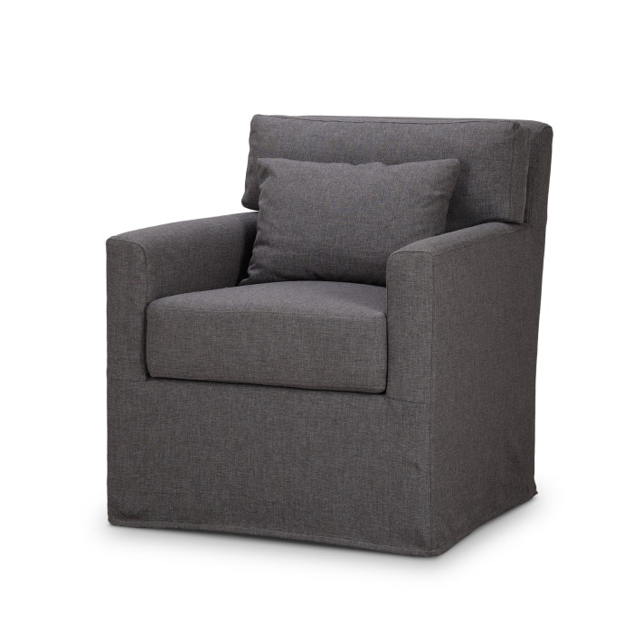 Bramble Porter Slipcovered Swivel Chair 28274