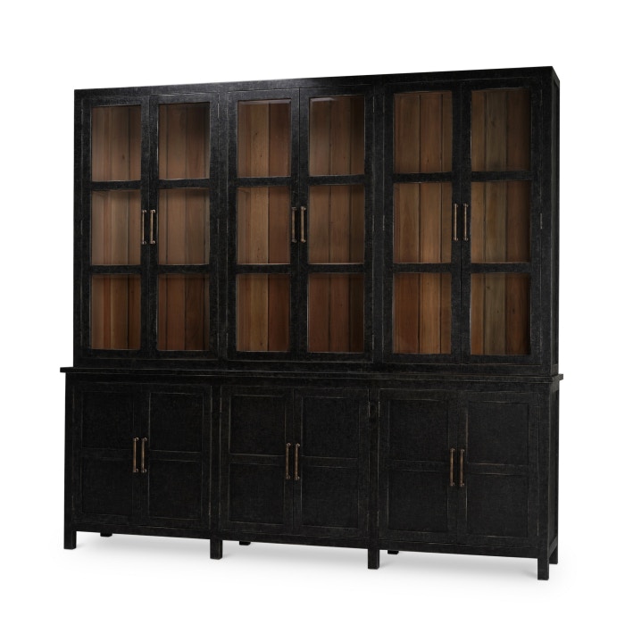 Bramble Madrone 12 Door Display Cabinet with Glass Shelves 28282