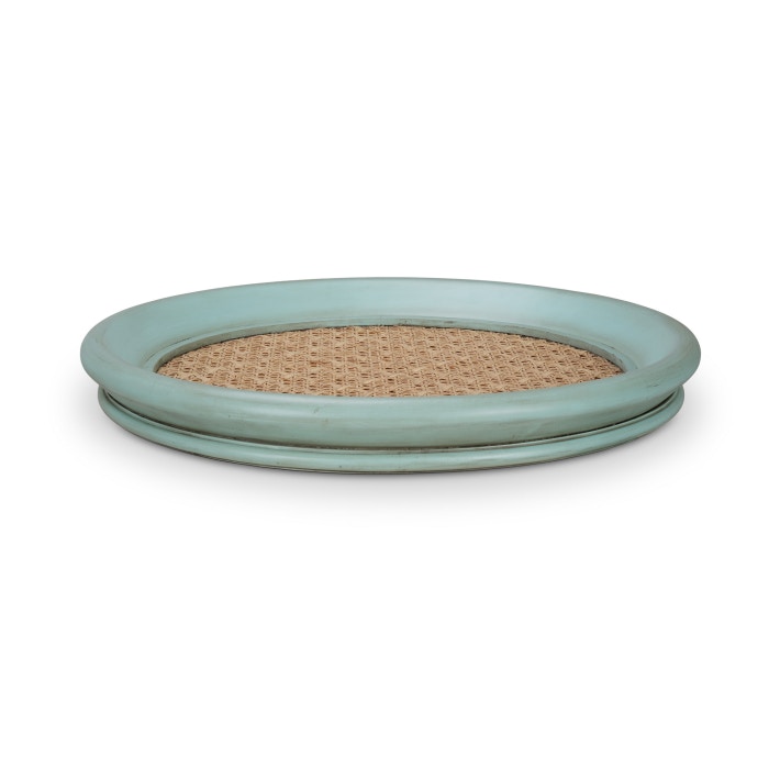 Bramble Round 24" Tray with Rattan 28293